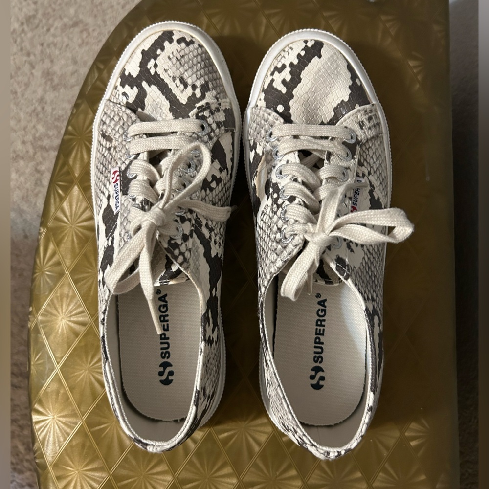 Superga Snake Print Sneakers